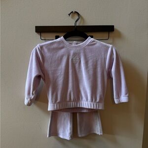 Adidas Kids Lavender Sweatshirt Set Velour